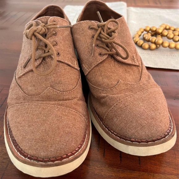 TOMS Navi TRVL LITE Dress Shoe | Taupe Heritage Canvas | Size 12 - Picture 1 of 4